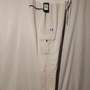 Under Armour Mens Essentials Hrt Cgo Trousers Bottoms Pants Open Hem Size Large